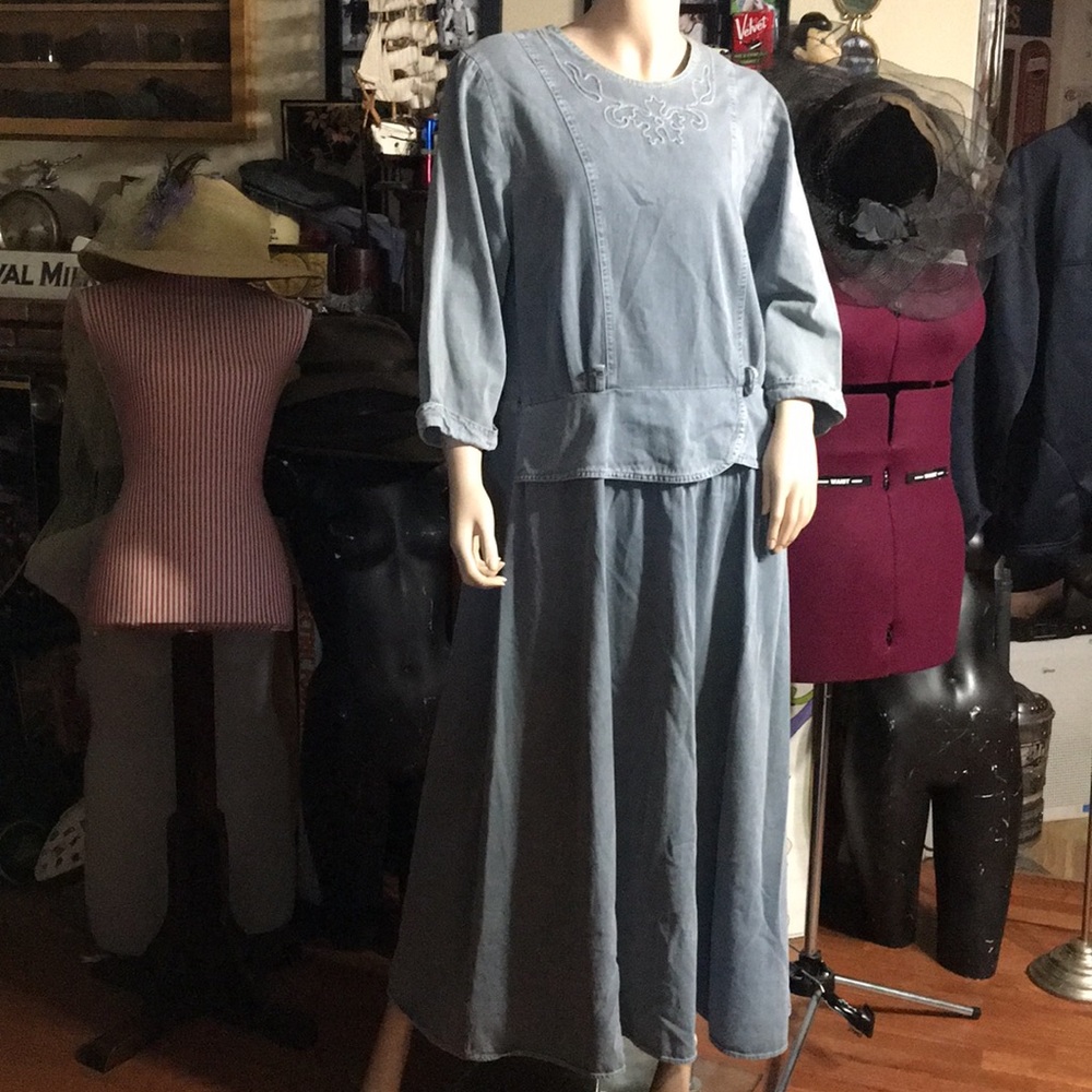 NINA PICCALINO DENIM VINTAGE DRESS